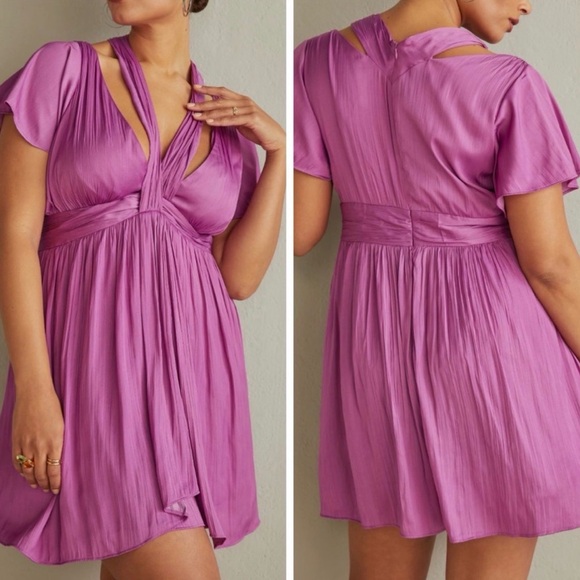 Anthropologie Dresses & Skirts - Anthropologie V-Neck Luminous Mini Dress - NWT!